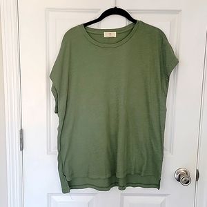 t.la Evie Dolman-Sleeved Tee - Moss Green - Sz Large